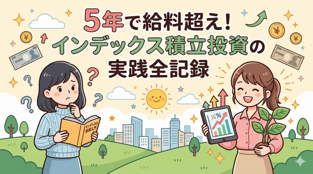 インデックス投資を5年続けたら、会社の給料より増えた年があった。積立だけで資産形成する全記録