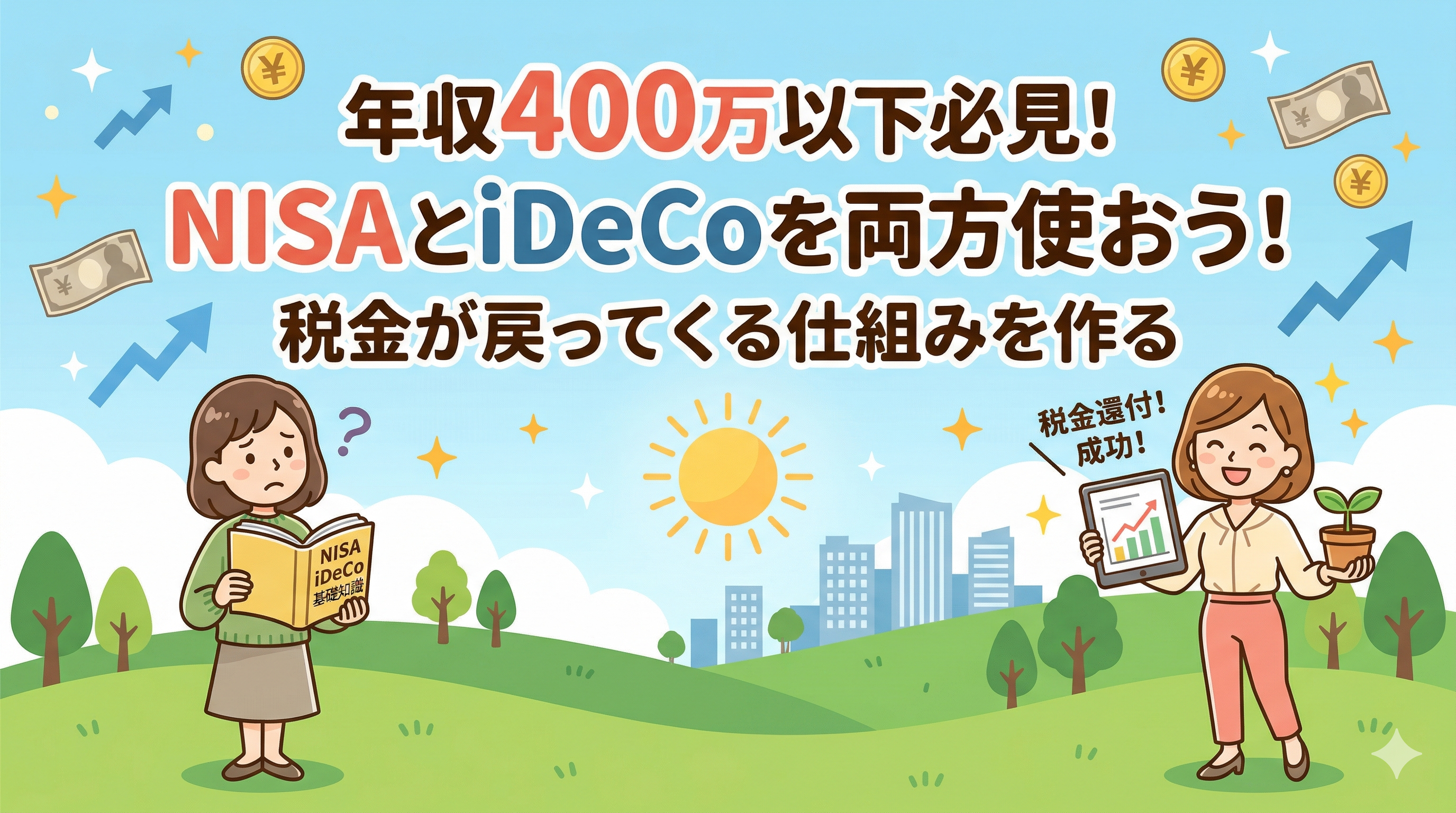 年収400万以下こそNISAとiDeCoを両方使うべき理由。税金が戻ってくる仕組みを作る