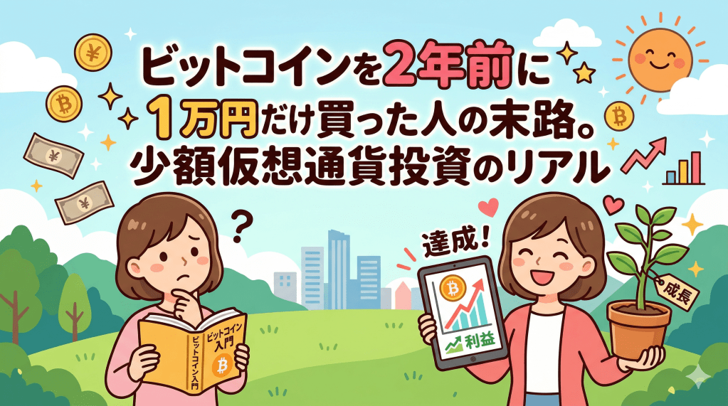 ビットコインを2年前に1万円だけ買った人の末路。少額仮想通貨投資のリアル