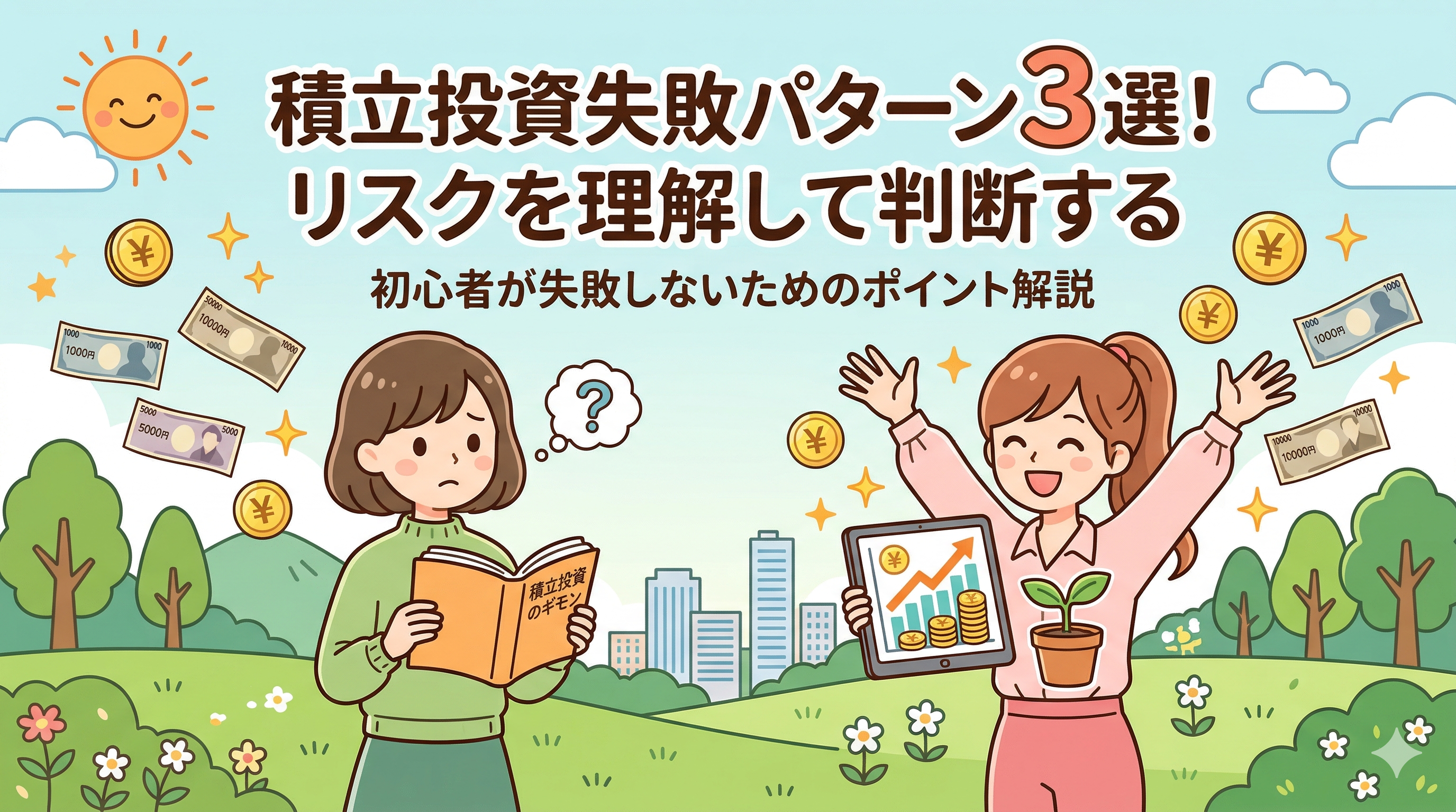 積立投資で失敗する人のパターン3つ。リスクを理解したうえで自分に合うか判断する