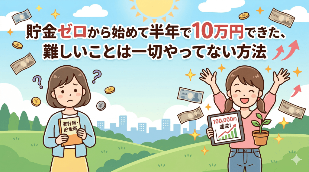 貯金ゼロから半年で10万円貯めた。難しいことは一切やっていない