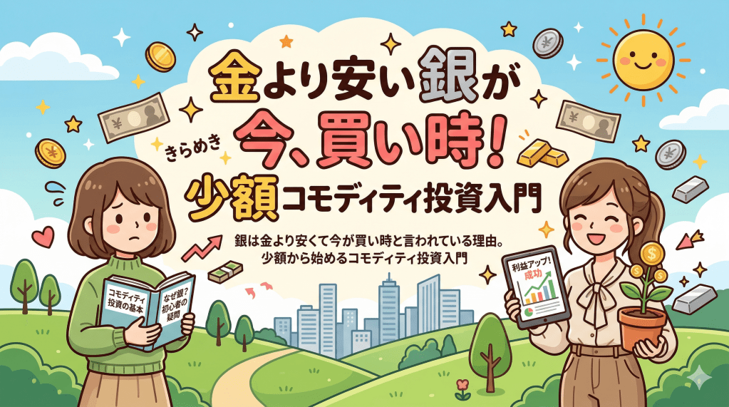 銀は金より安くて今が買い時と言われている理由。少額から始めるコモディティ投資入門