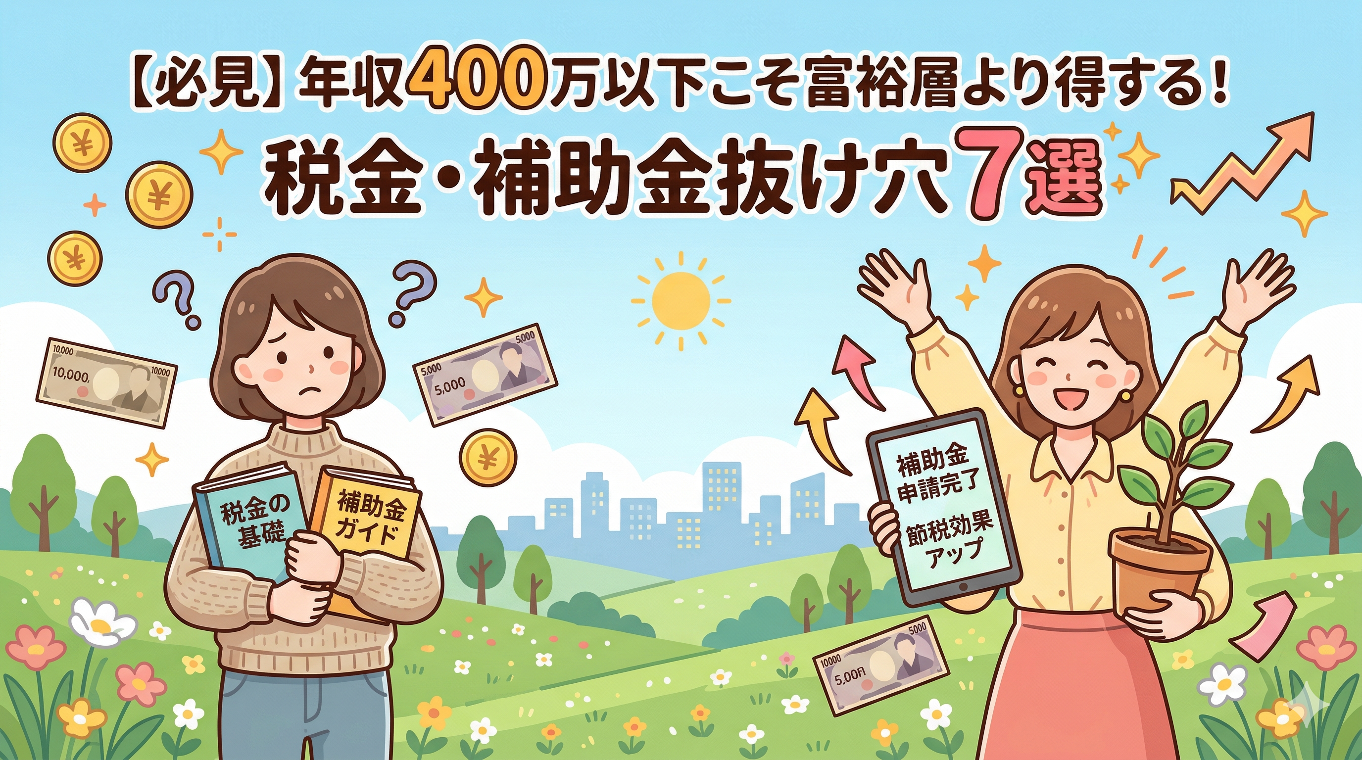 年収400万以下が富裕層より得する税金・補助金の抜け穴を全部まとめた