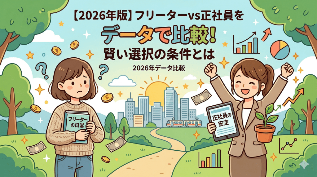 【2026年版】フリーターvs正社員をデータで比較!賢い選択の条件とは