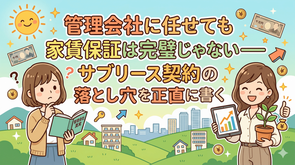 管理会社に任せても家賃保証は完璧じゃない——サブリース契約の落とし穴を正直に書く