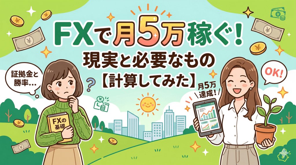 FXで月5万稼ぐために必要な証拠金と勝率の現実——計算してみたら思ったより難しかった