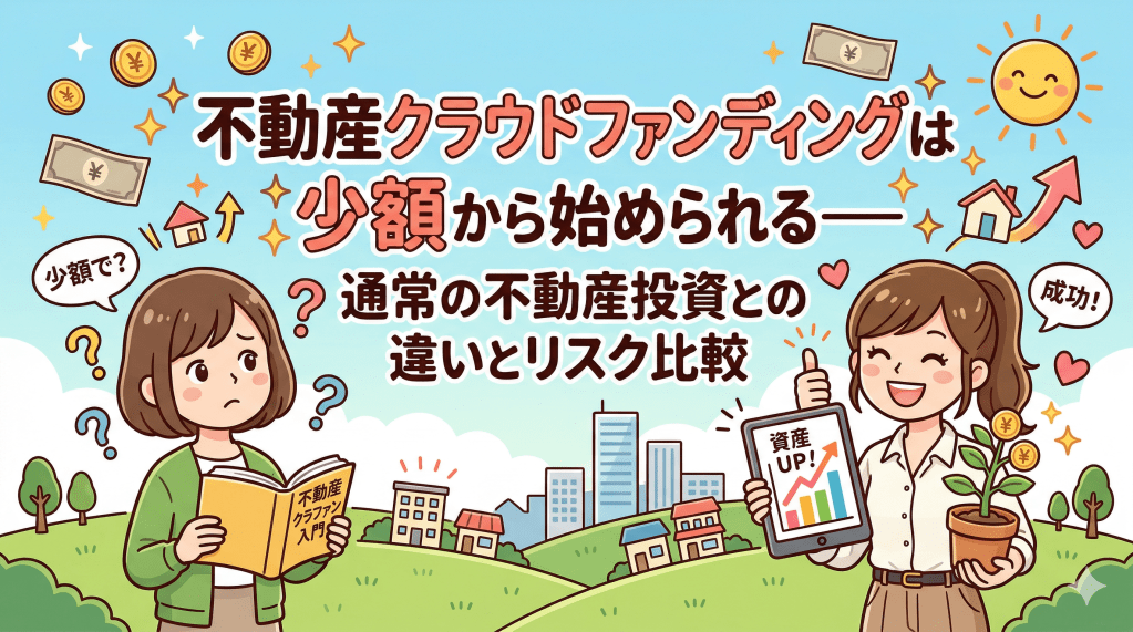 不動産クラウドファンディングは少額から始められる——通常の不動産投資との違いとリスク比較
