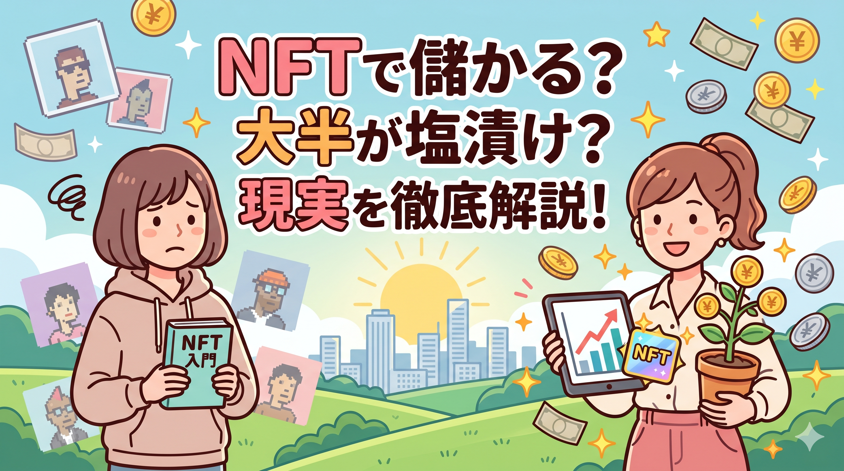 NFTで儲かった人がいる一方で大半が塩漬けになっている｜NFT投資の現実を正直に解説する