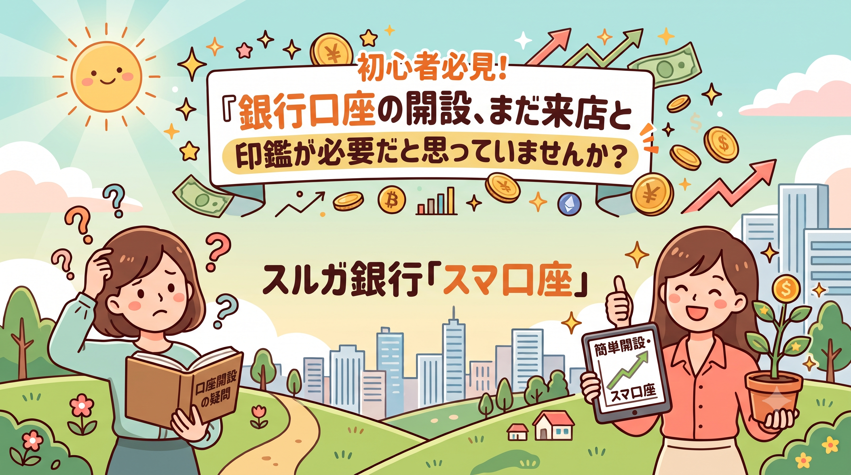 銀行口座の開設、まだ来店と印鑑が必要だと思っていませんか？スルガ銀行「スマ口座」