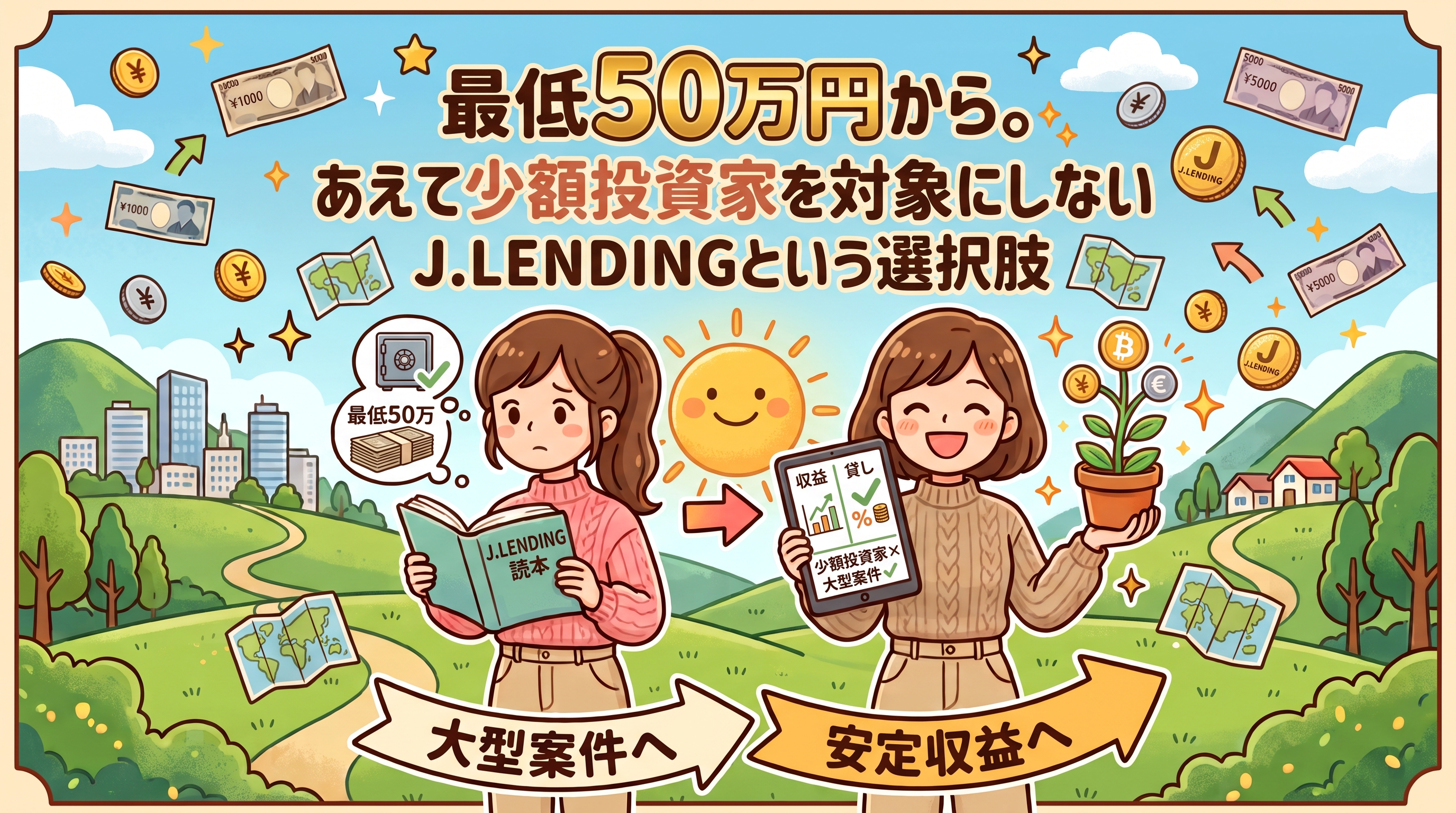 最低50万円から。あえて少額投資家を対象にしないJ.LENDINGという選択肢
