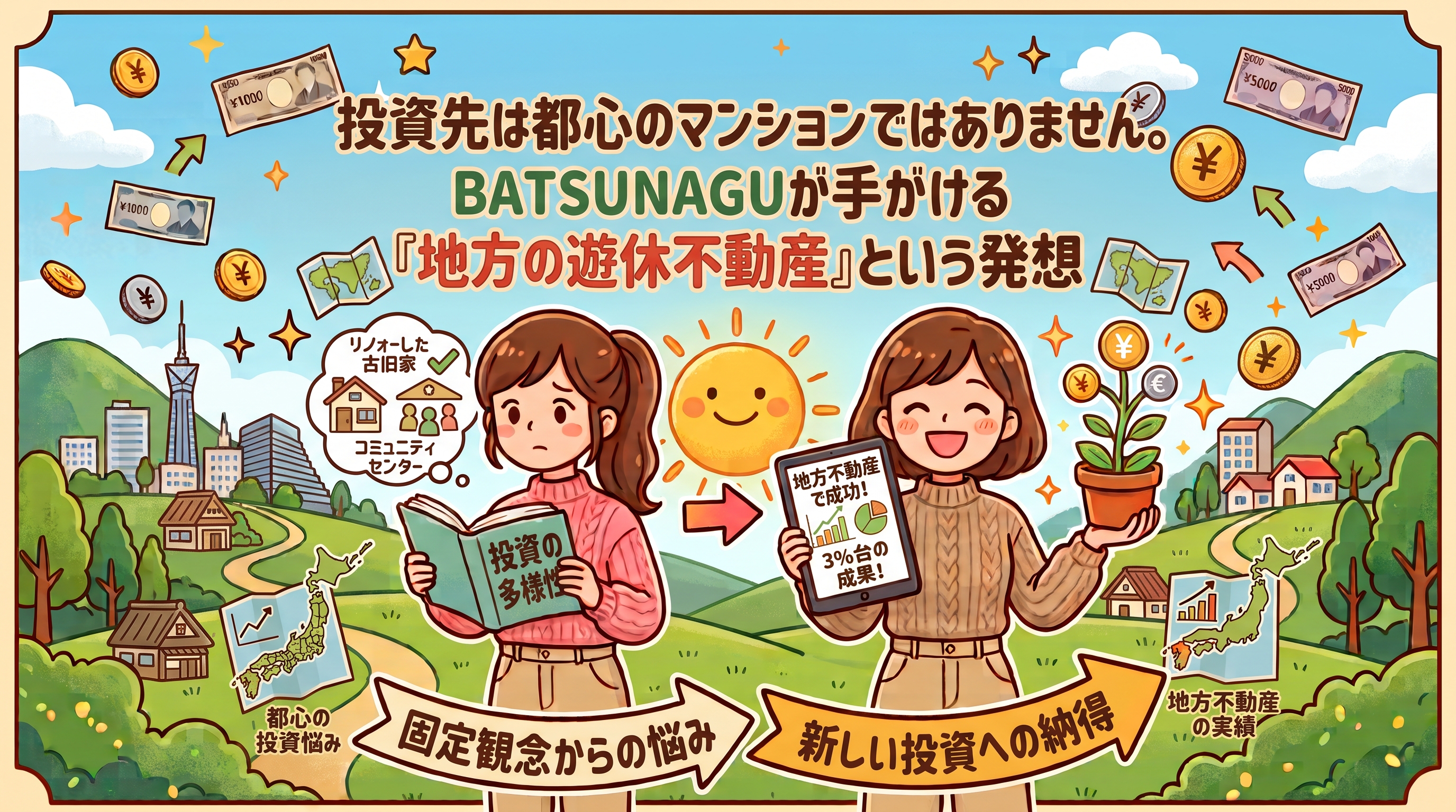 投資先は都心のマンションではありません。BATSUNAGUが手がける「地方の遊休不動産」という発想