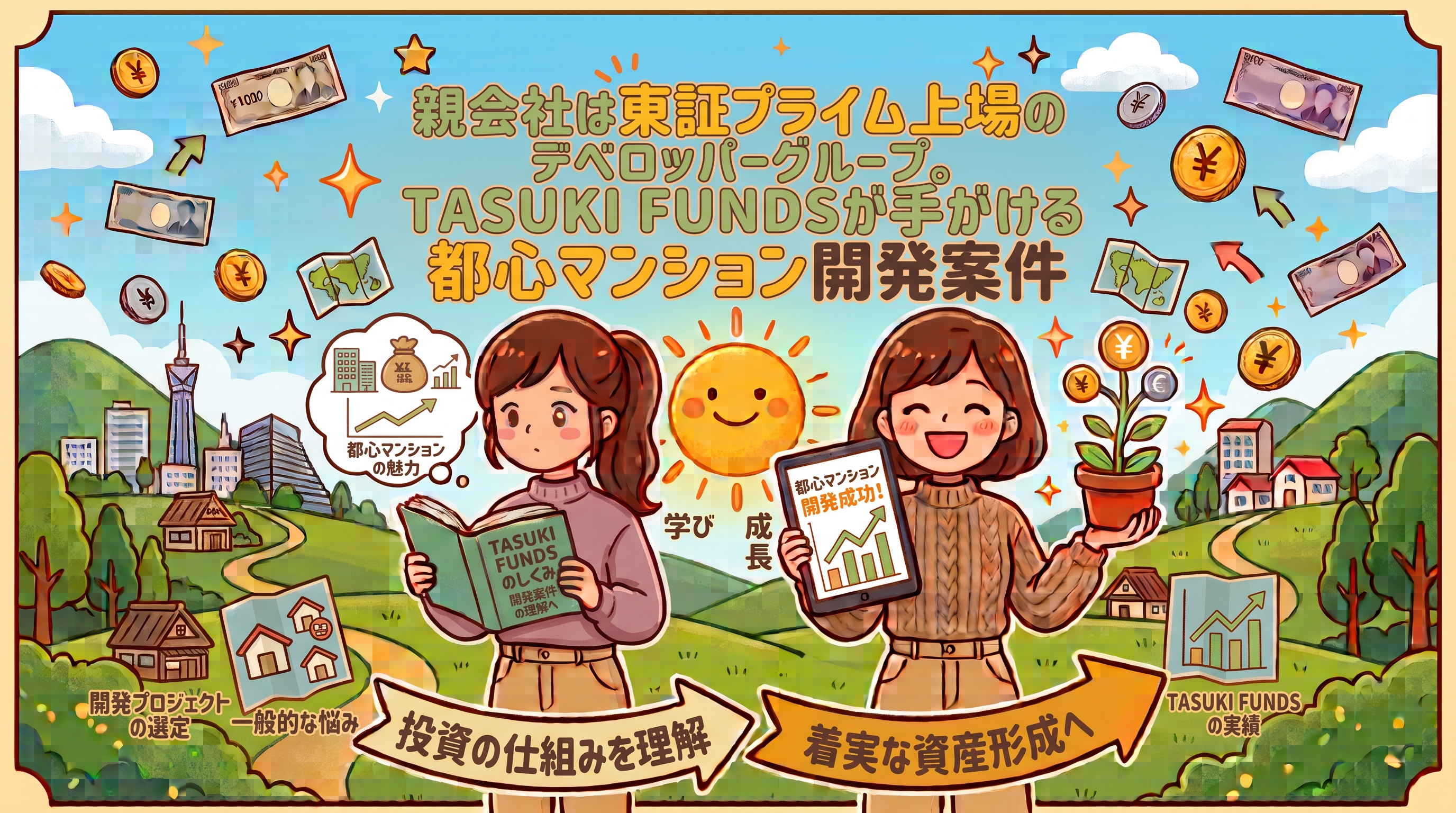 親会社は東証プライム上場のデベロッパーグループ。TASUKI FUNDSが手がける都心マンション開発案件