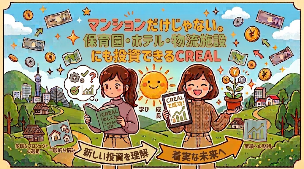 マンションだけじゃない。保育園・ホテル・物流施設にも投資できるCREAL