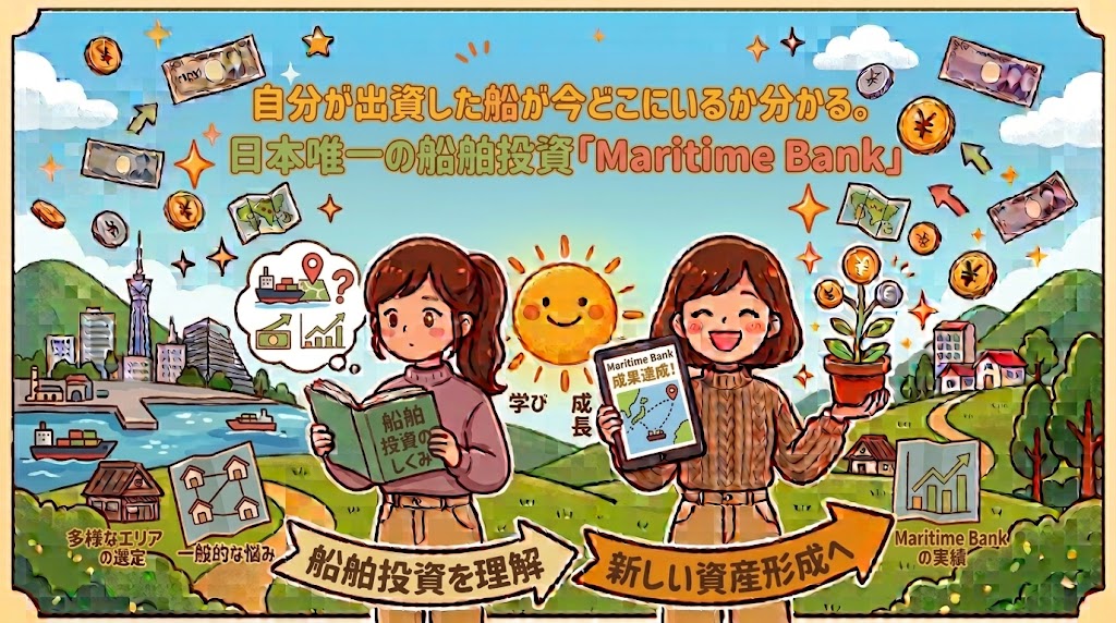 自分が出資した船が今どこにいるか分かる。日本唯一の船舶投資「Maritime Bank」